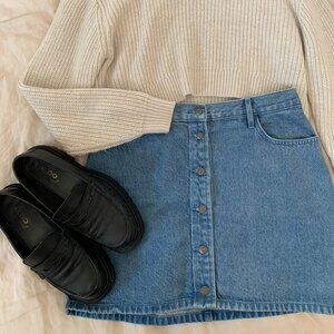 Wilfred Denim Mini Skirt